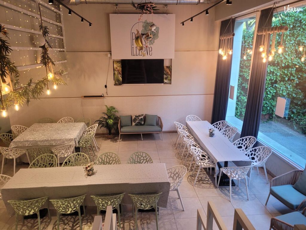 Por Si Llueve en Madrid, espacio encantador para fiestas familiares íntimas.